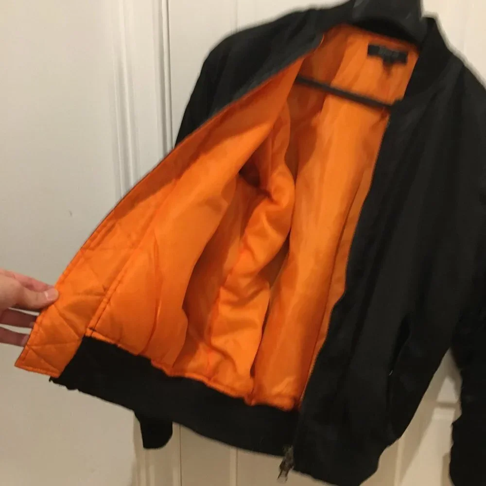 Alpha Industries Style Black Bomber Jacket Size Small